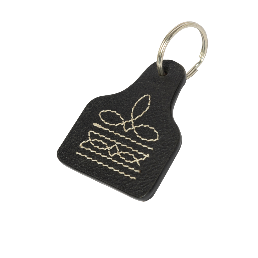 Boot Stitch Cattle Tag Keyring