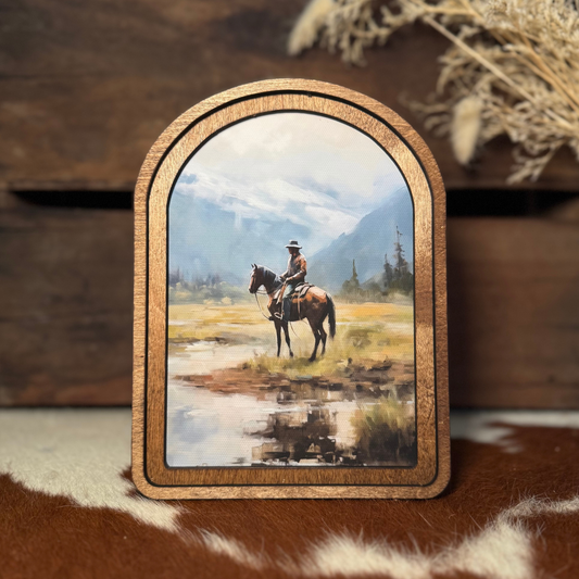 Mountain Cowboy Framed Art