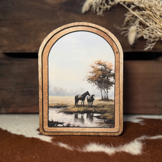 Pasture Horses Framed Art