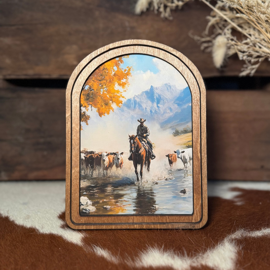 Cowboy Creek Framed Art