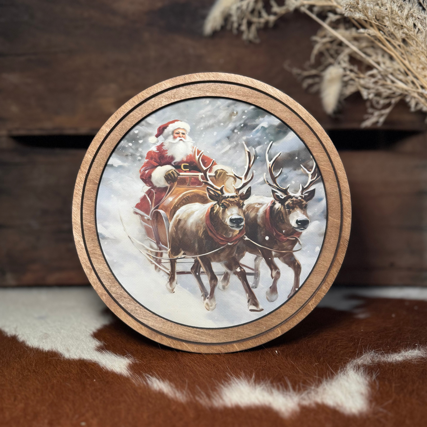 Santa's Sleigh Framed Art