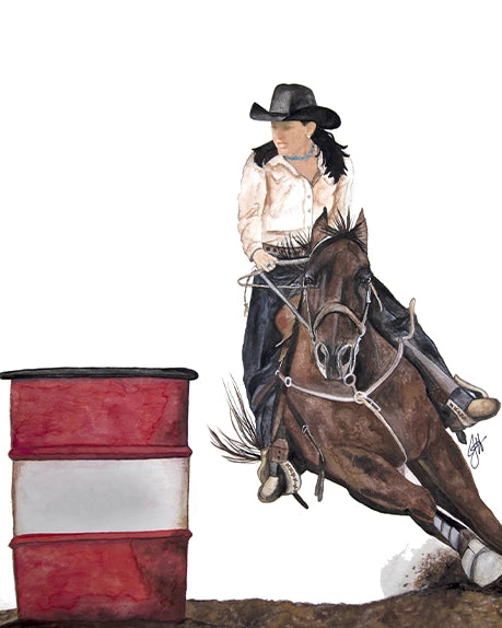 Barrel Racin' Tea Towel