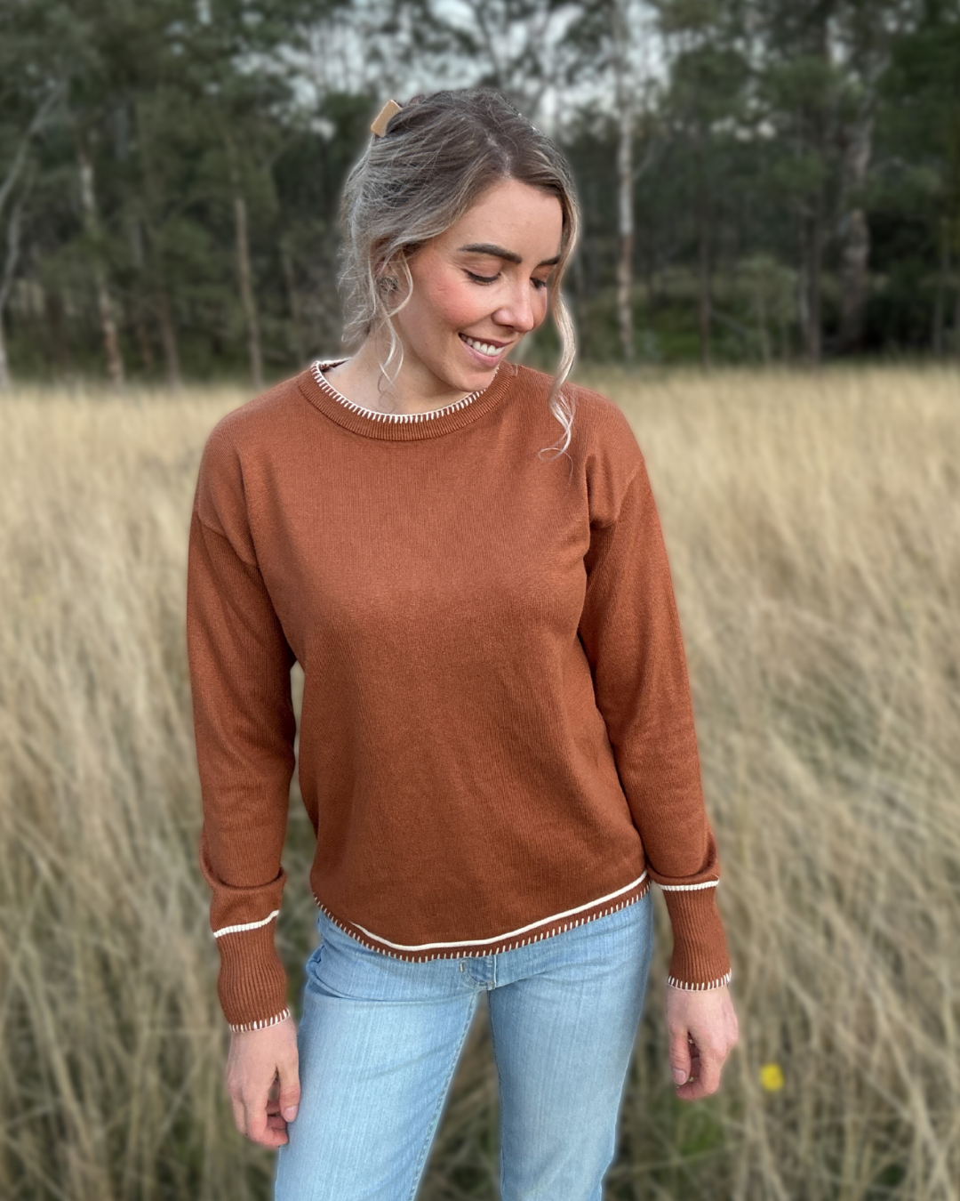 Carolina Rust Knit Sweater