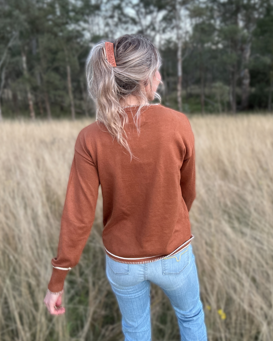 Carolina Rust Knit Sweater