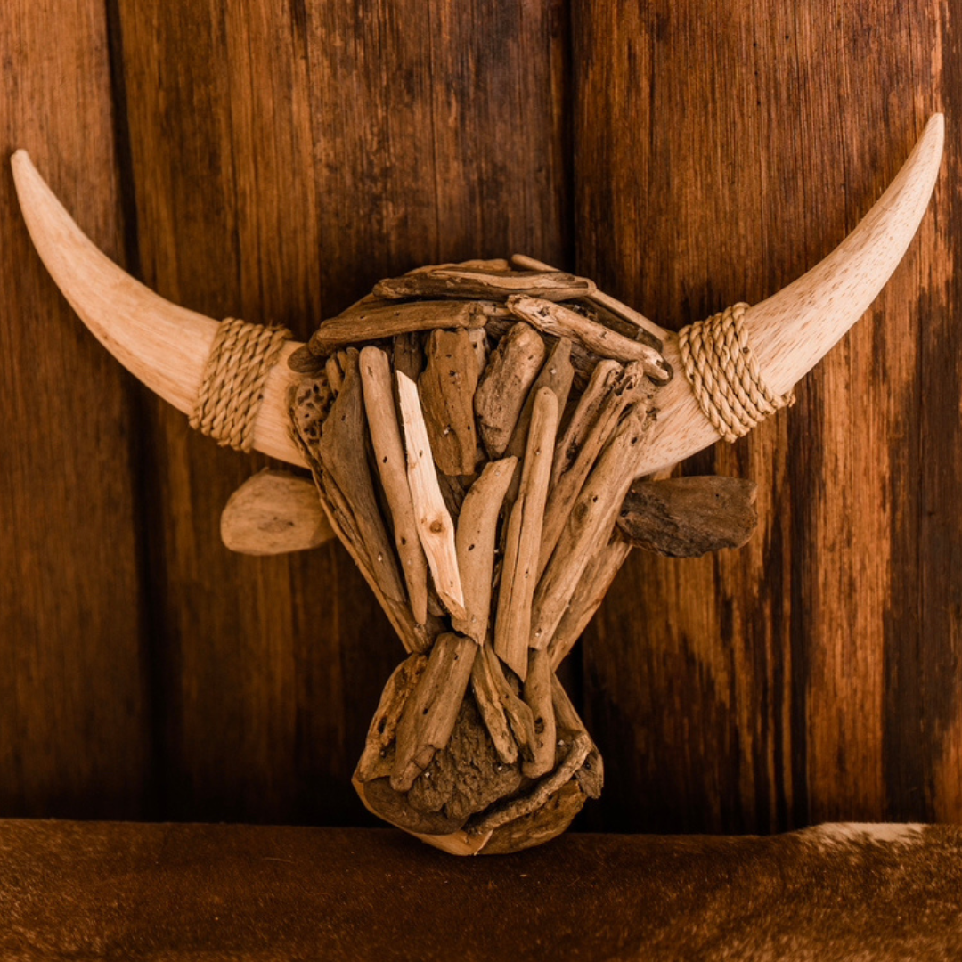 Driftwood Bull Wall Art