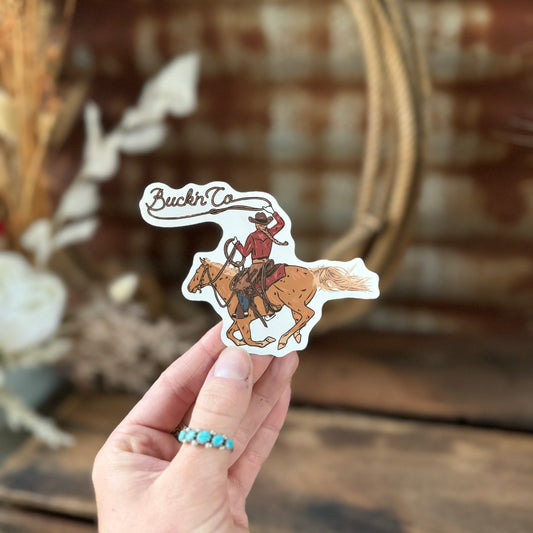 Ropin' Bucko Sticker