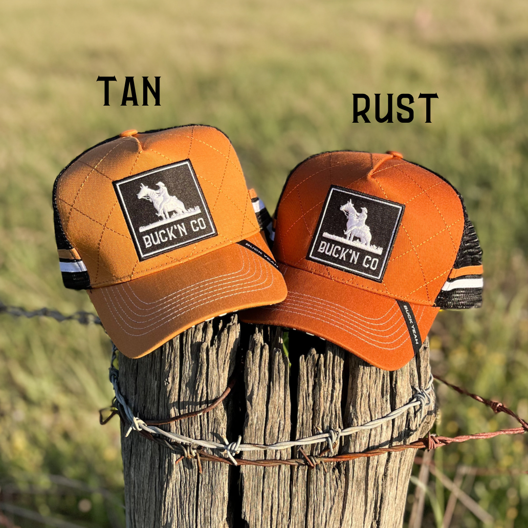 Quilted Rust Trucker Cap