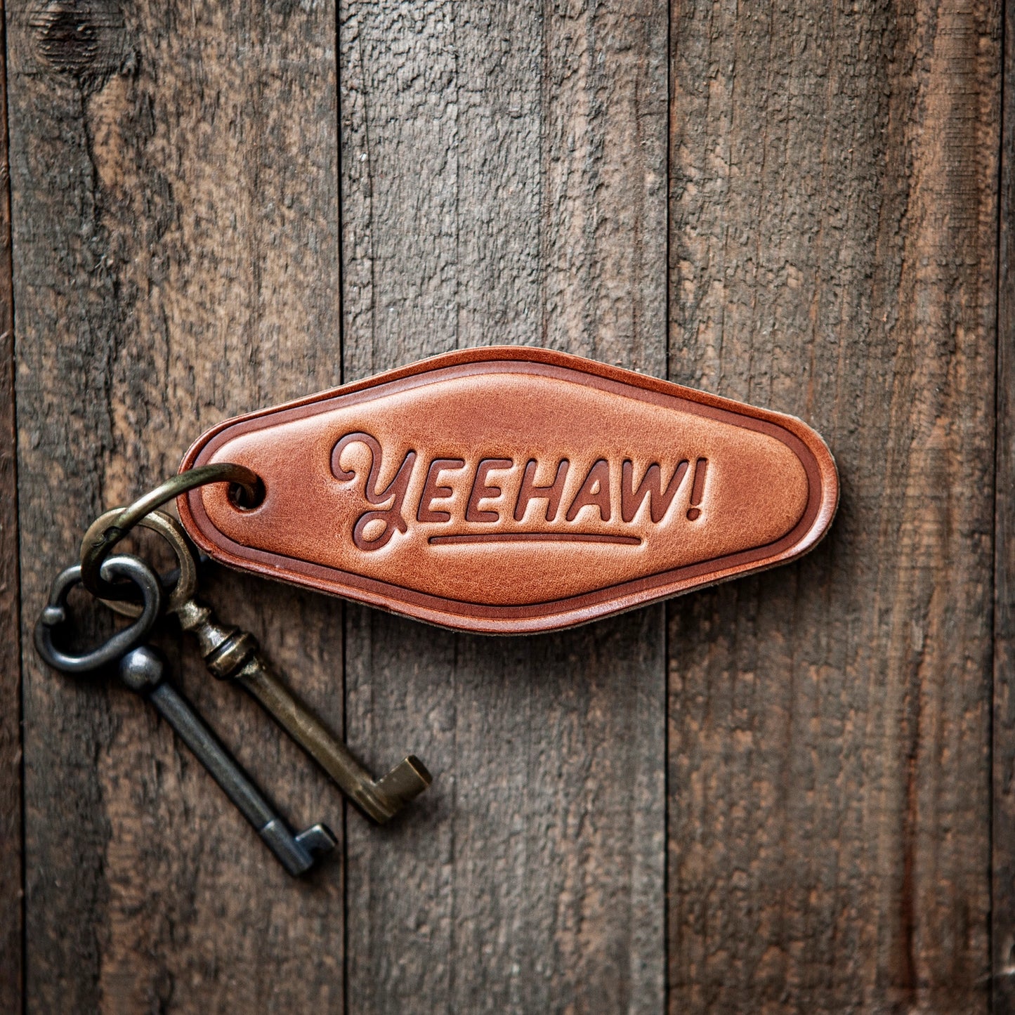 Yeehaw Leather Keyring