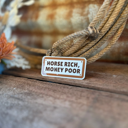 Horse Rich Money Poor Sticker