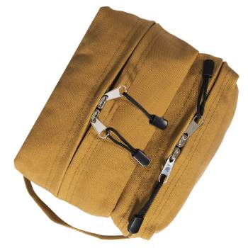 Dual Compartment Canvas Toiletry Bag