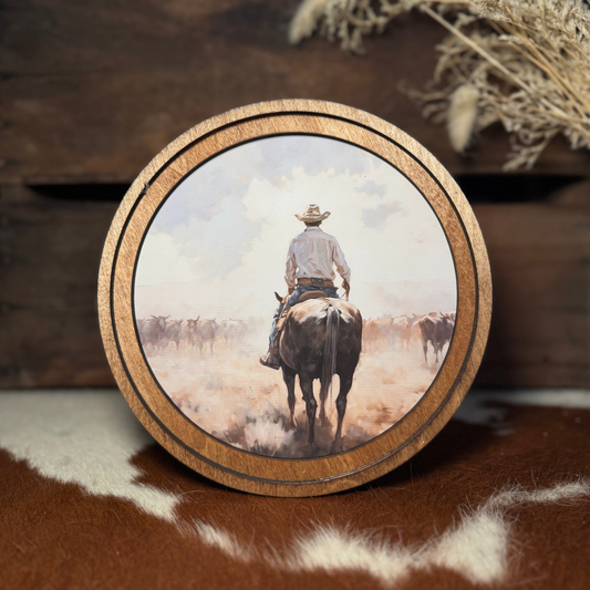 Cattle Drive Framed Art
