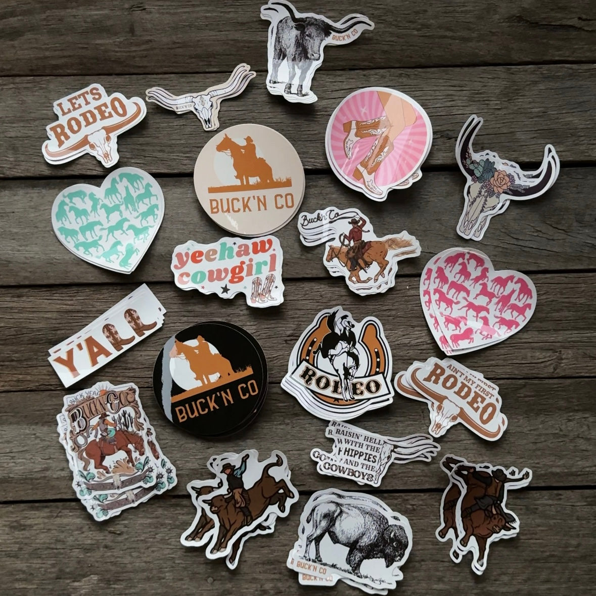 Buck'n Bull Stickers