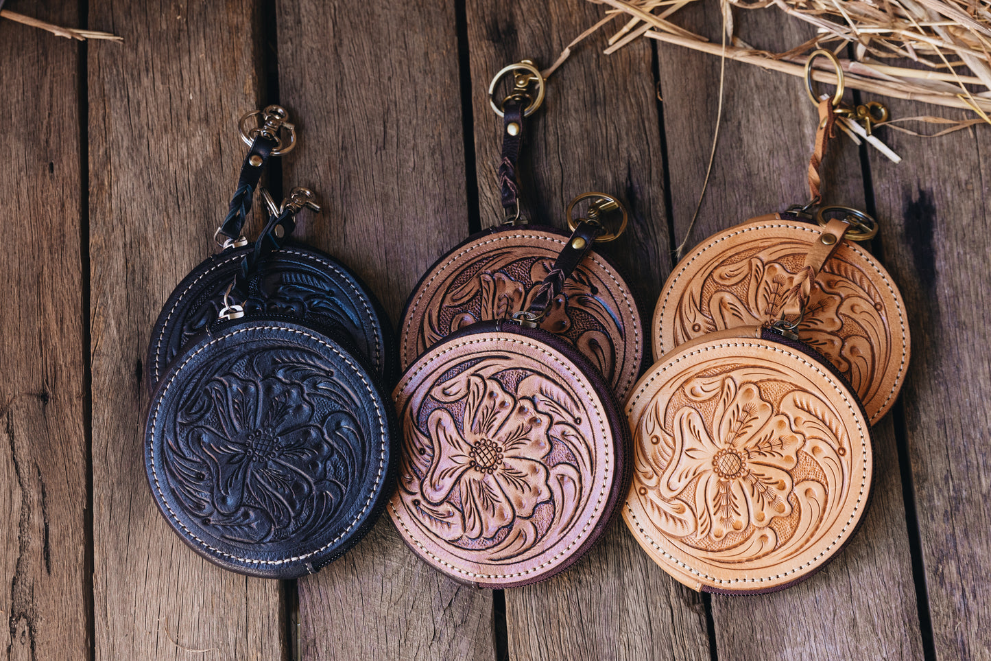 Round 'Em Up Tooled Penny Purse