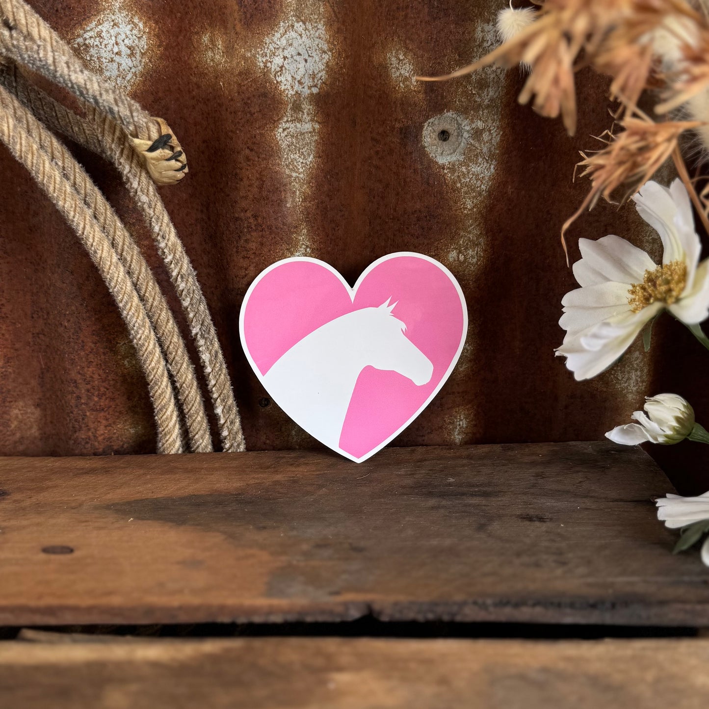 Heart Horses Sticker