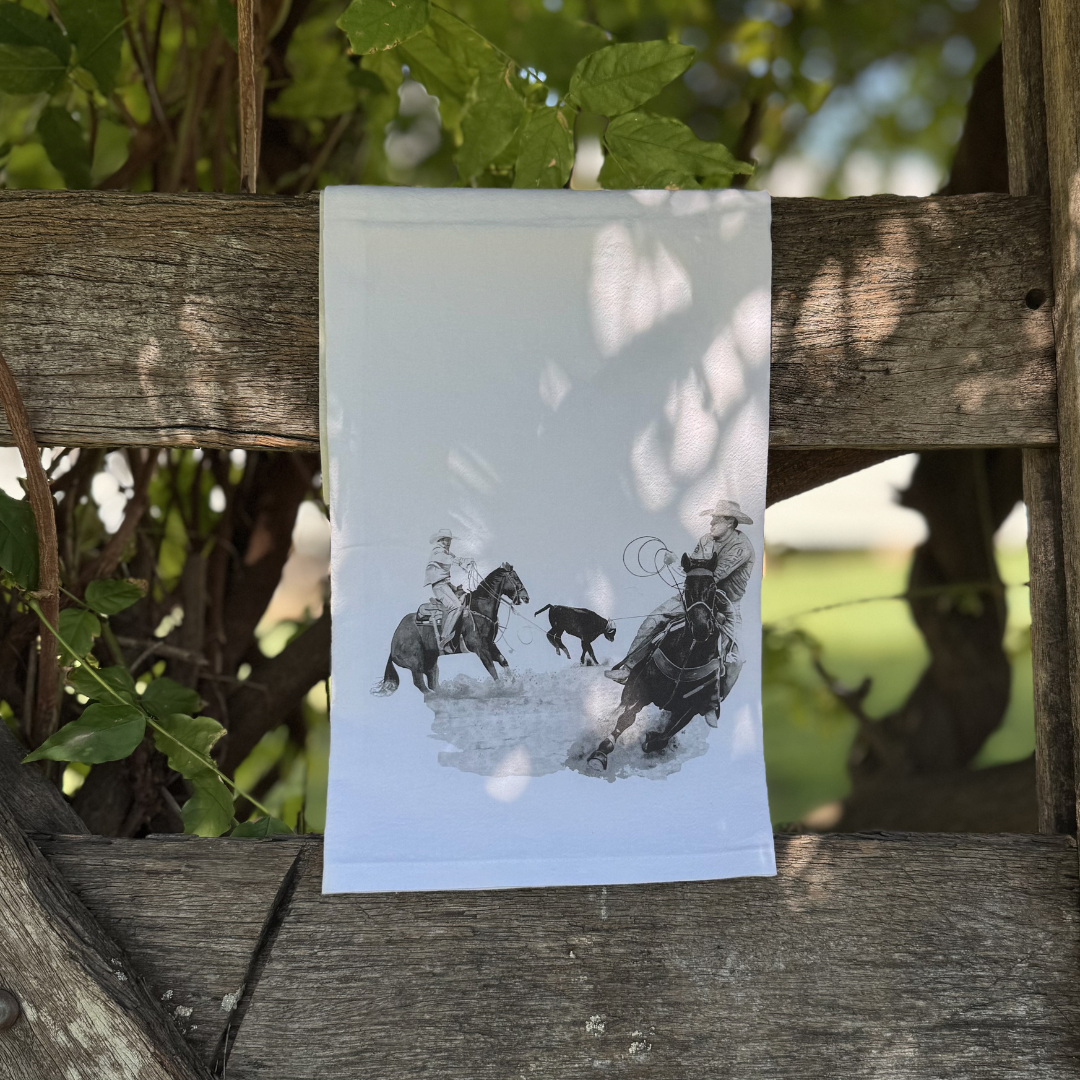 Team Ropin' Tea Towel