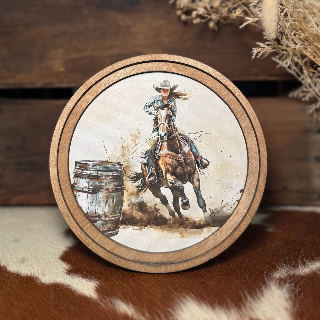 Barrel Racer Framed Art