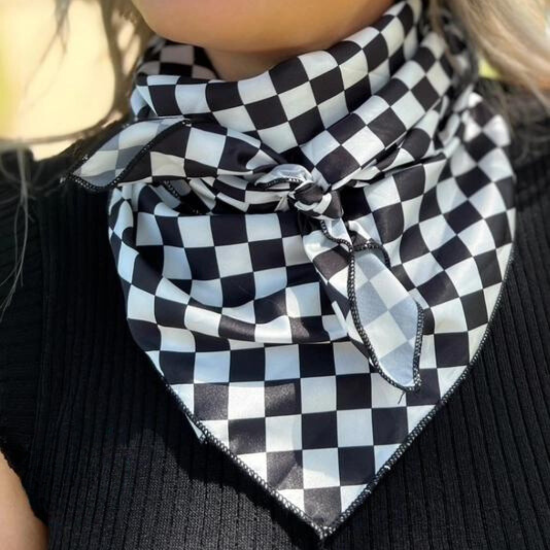 Checked Out Wild Rag - Black