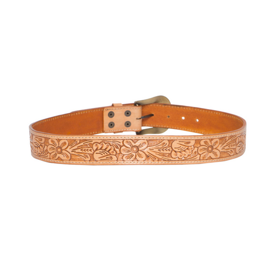Tooled Leather Belt