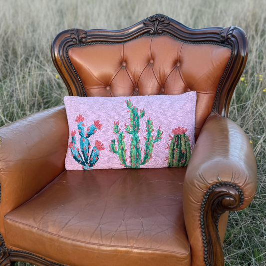 Pretty in Pink Cactus Cushion