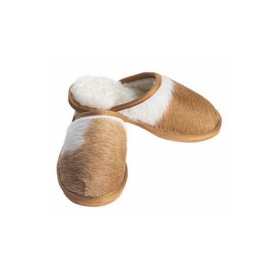 Sheepskin and Cowhide Slippers