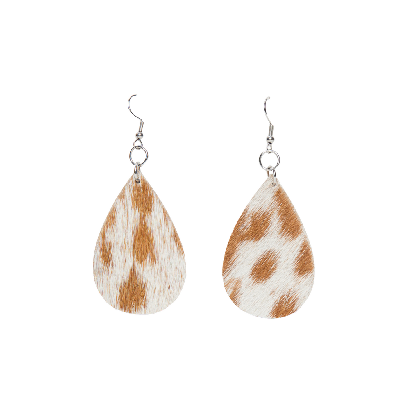 Cowhide Teardrop Earrings