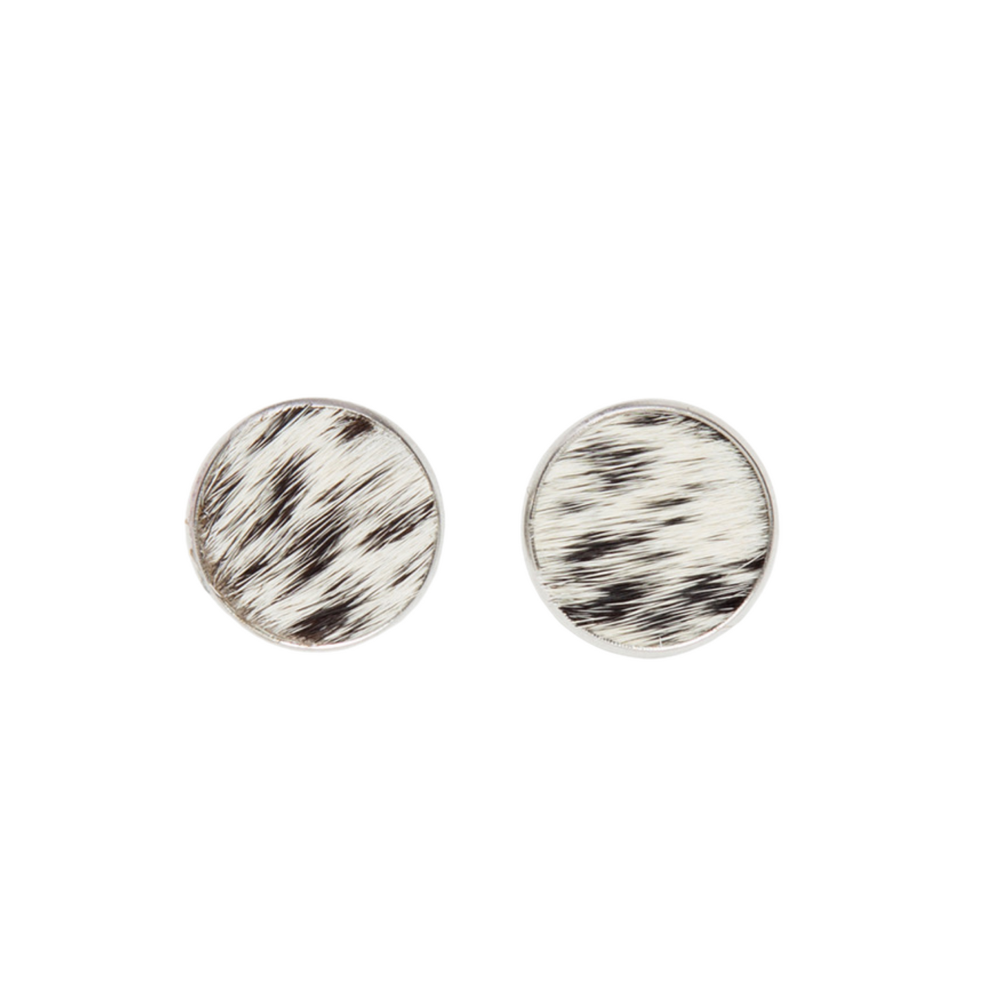 Small Cowhide Stud Earrings