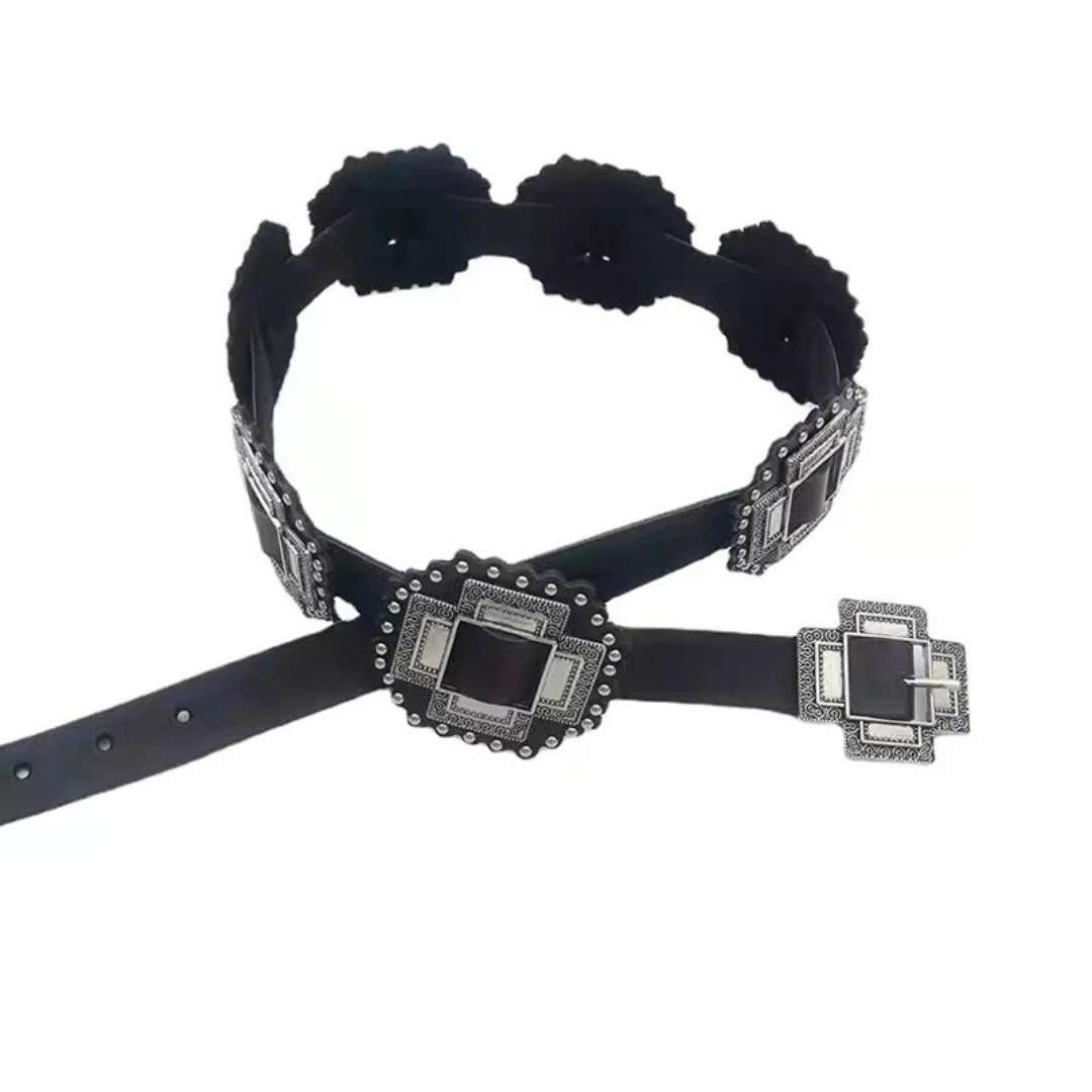 Black Concho Belt