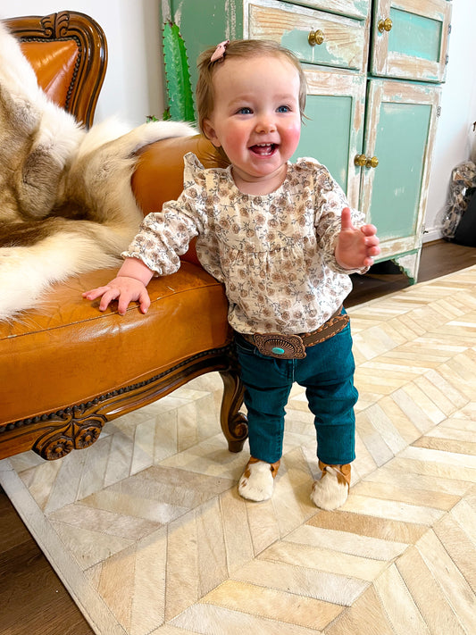 Cowhide Baby Booties