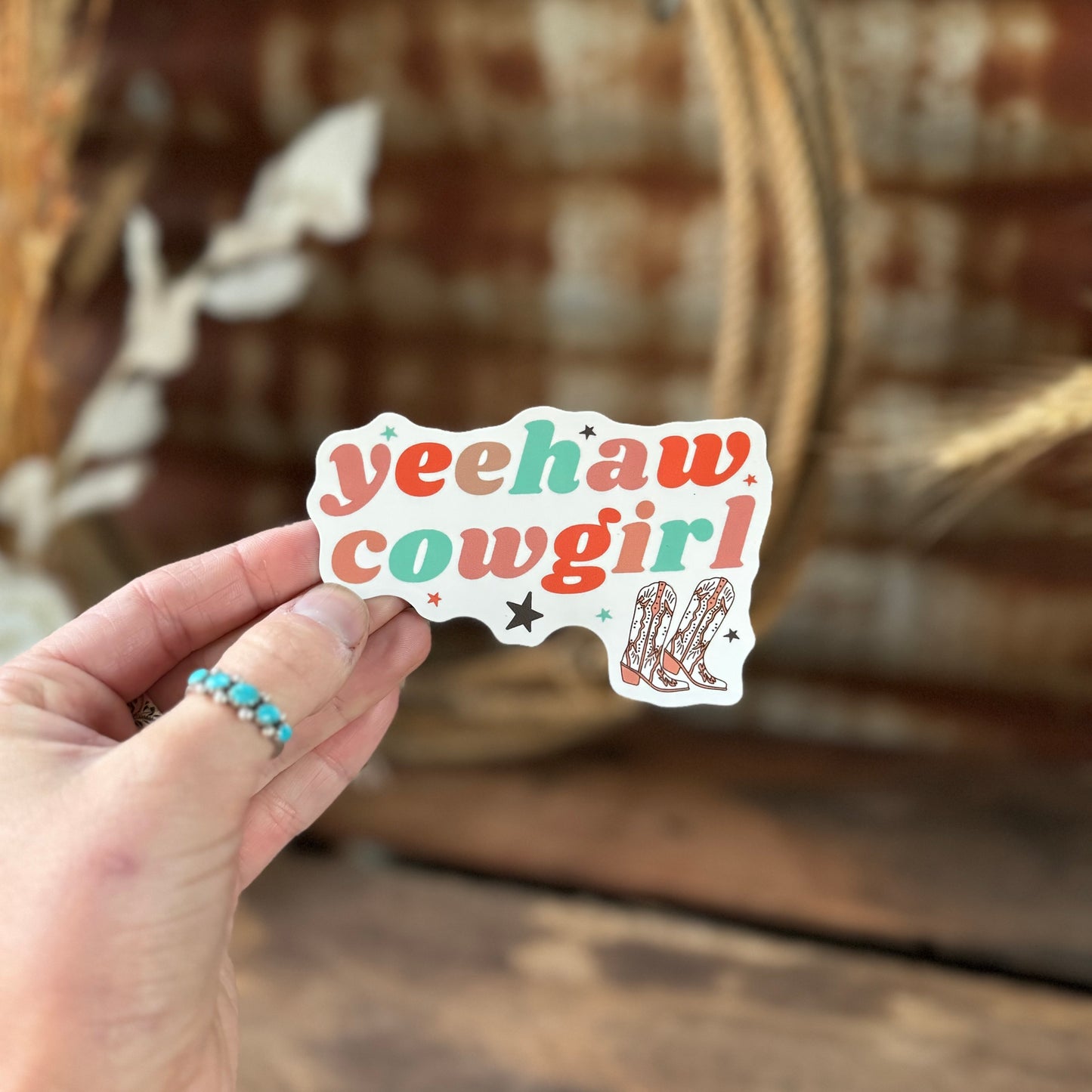 Yeehaw Cowgirl Sticker