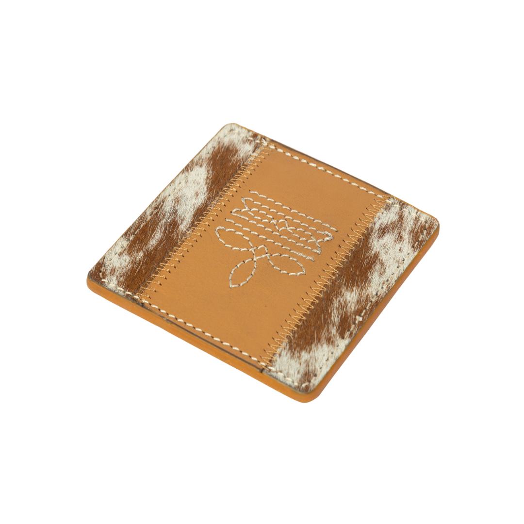 Cowhide Bootstitch Coasters (set of 4)