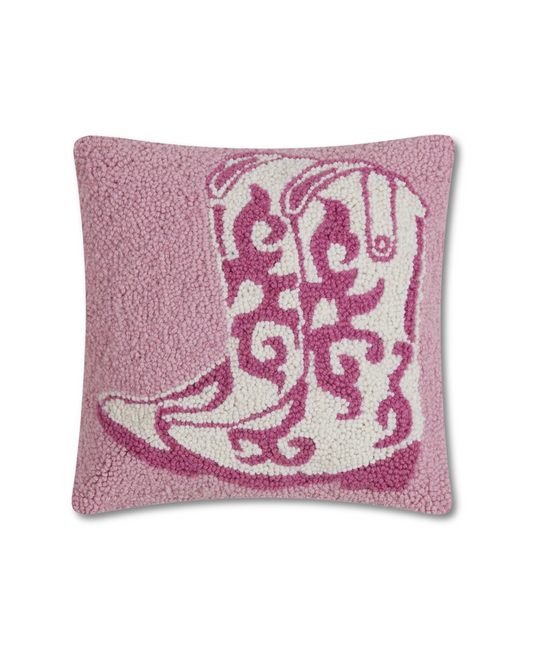 Pink Cowboy Boots Cushion