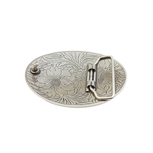 Western Oval Sunflower Belt Buckle