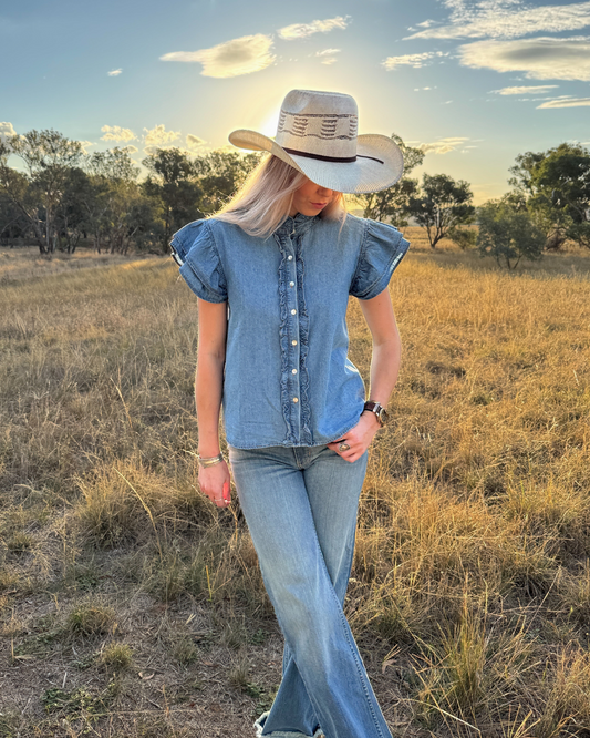 Dahlia Denim Top