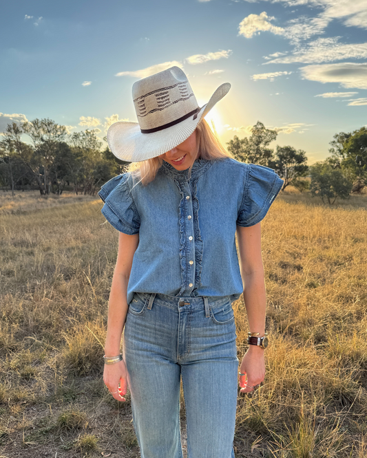 Dahlia Denim Top