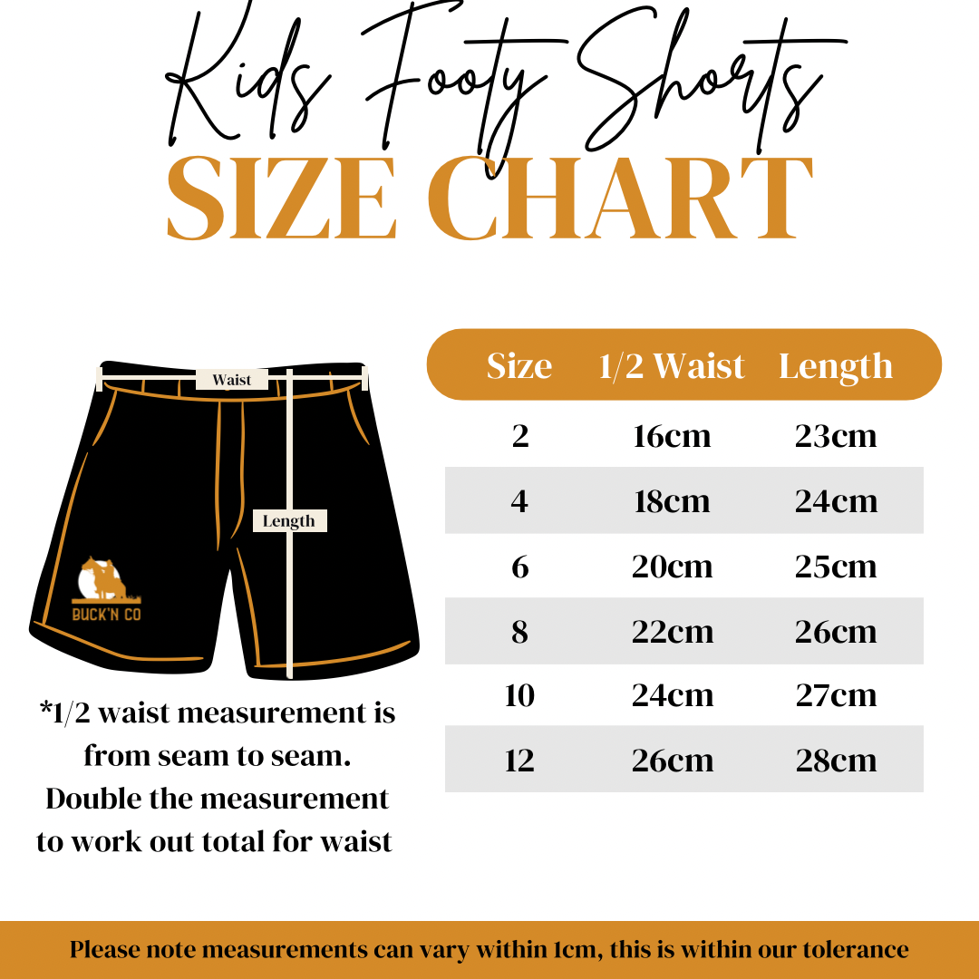 Footy Shorts - Rust Aztec