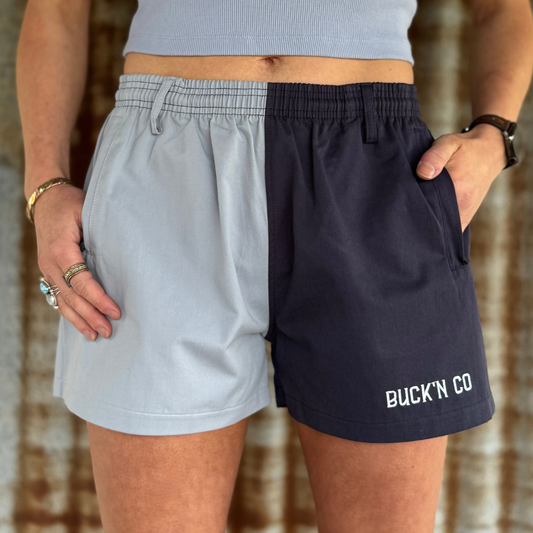 Rugby Shorts - Navy & Light Blue