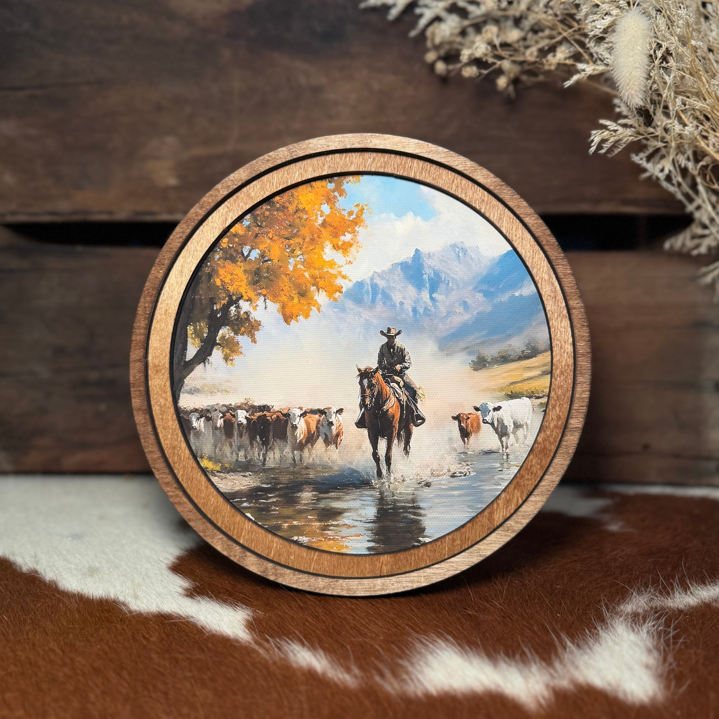 Cowboy Creek Framed Art