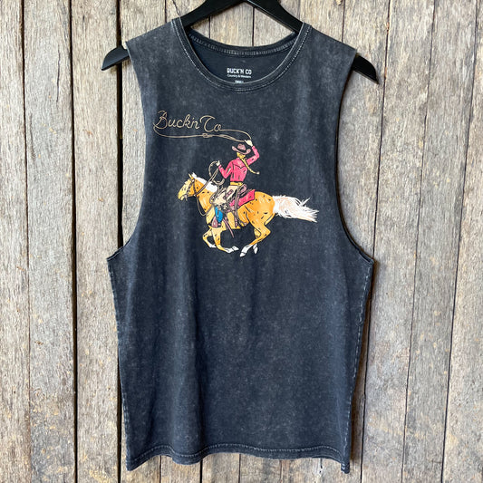 Ropin' Buck Unisex Tank Top