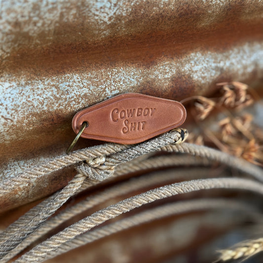 Cowboy Shit Leather Keyring