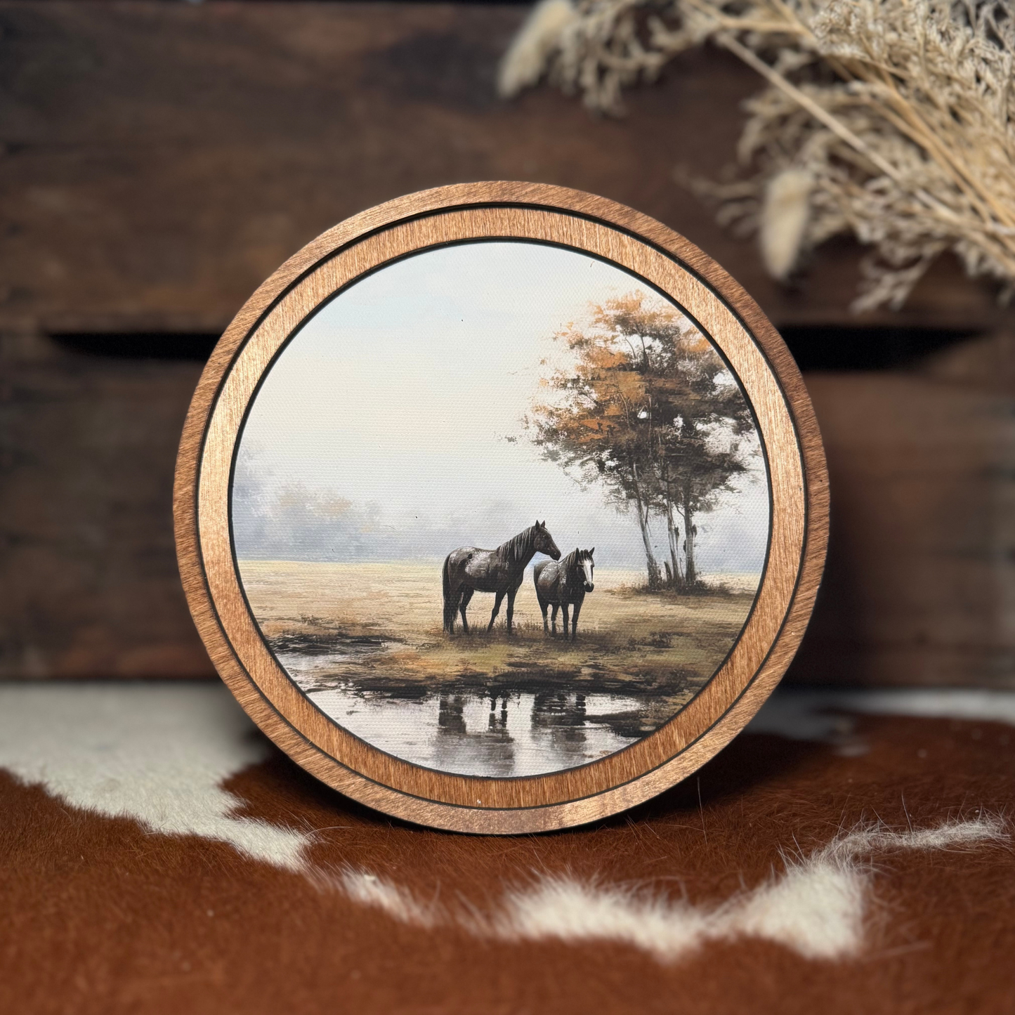 Pasture Horses Framed Art