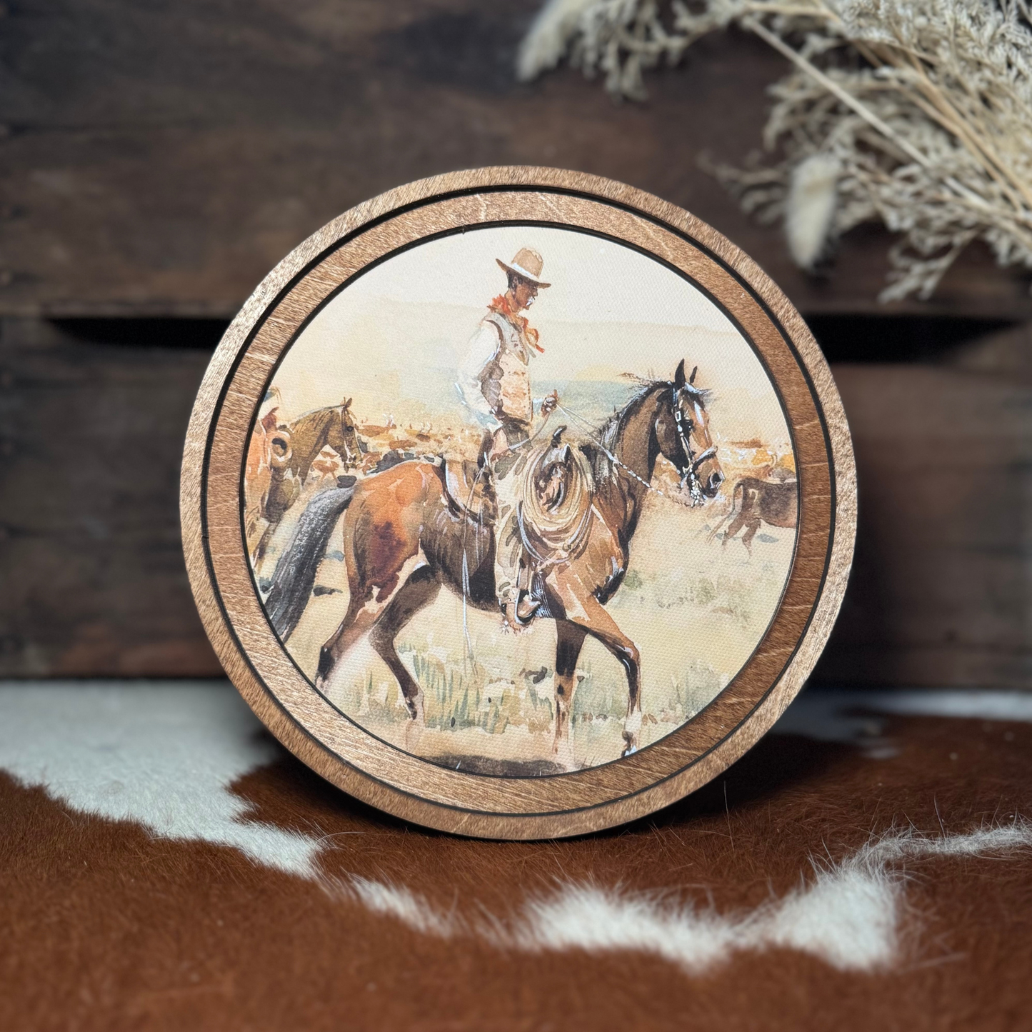 Vintage Cowboy Framed Art