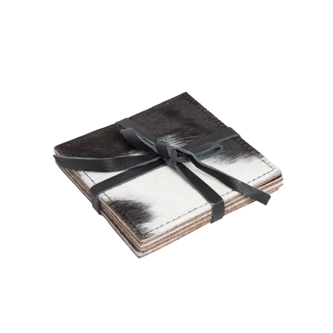 Cowhide Coasters (set of 4)