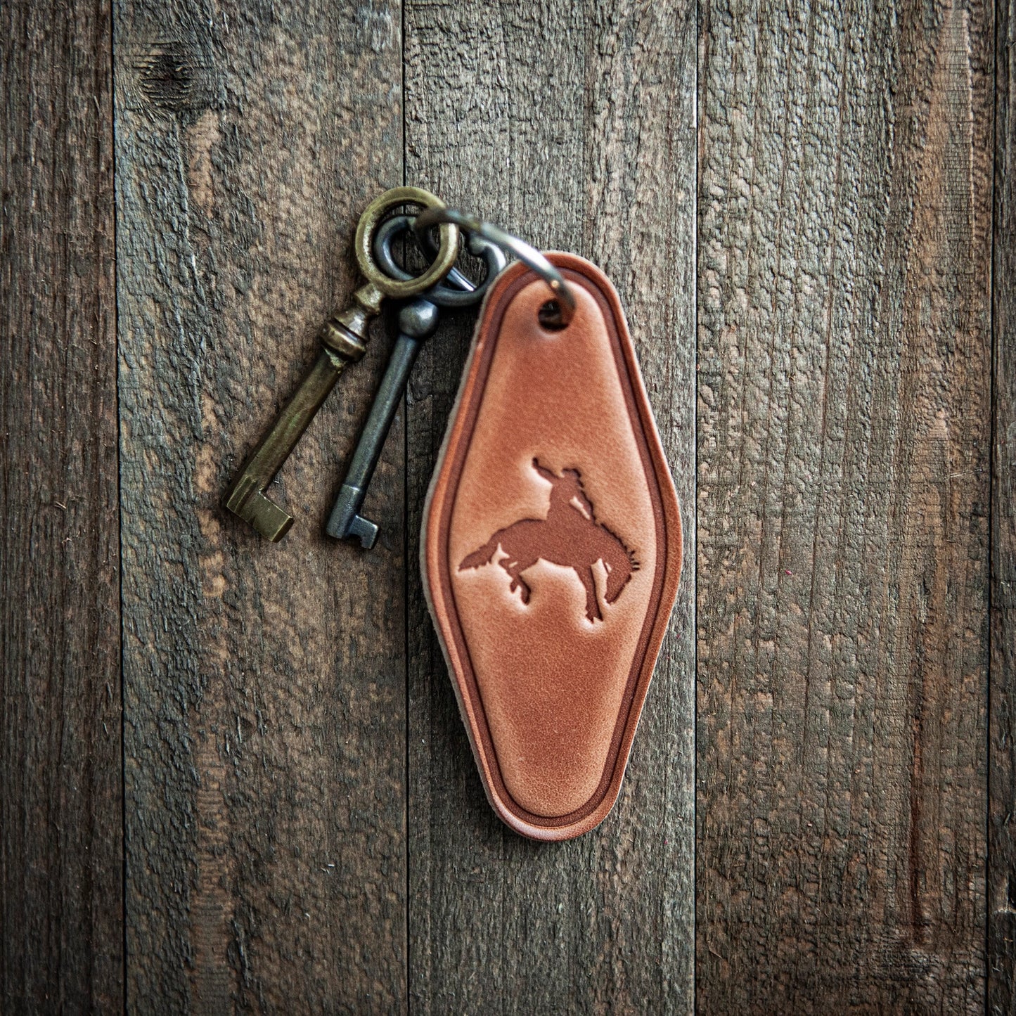 Bronco Leather Keyring