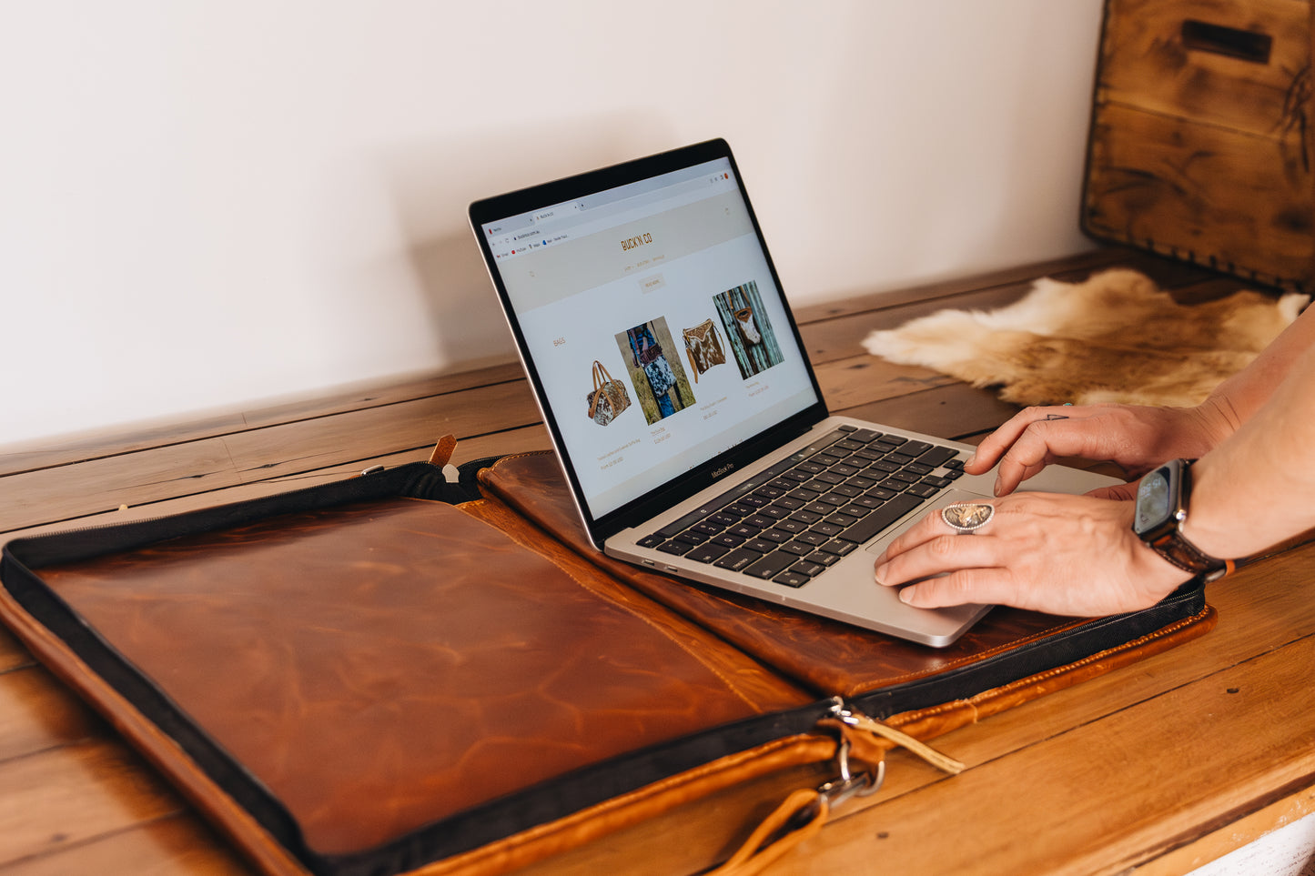 Cowhide Laptop Bag