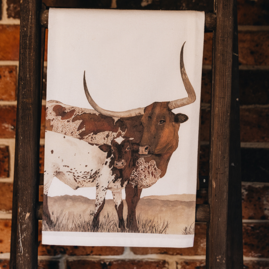 Baby Jewel Longhorn Tea Towel