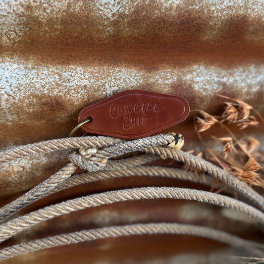 Cowgirl Shit Leather Keyring