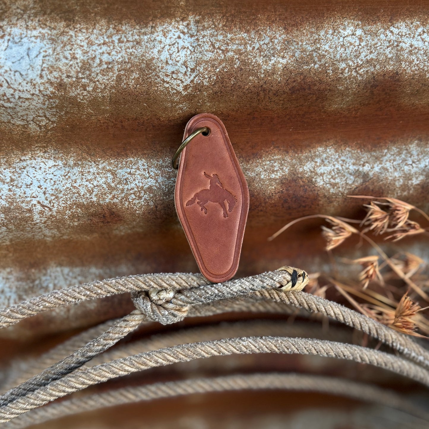 Bronco Leather Keyring