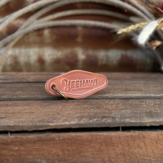 Yeehaw Leather Keyring