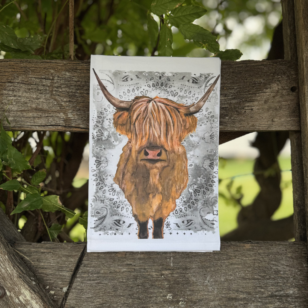 Highland Bandana Background Tea Towel