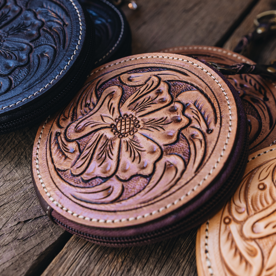 Round 'Em Up Tooled Penny Purse